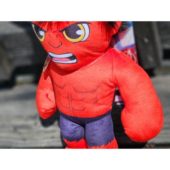 Marvel Plush Talkers Red Hulk Soft Toy, 11.75" Collectible Figure - Picture 3 of 8